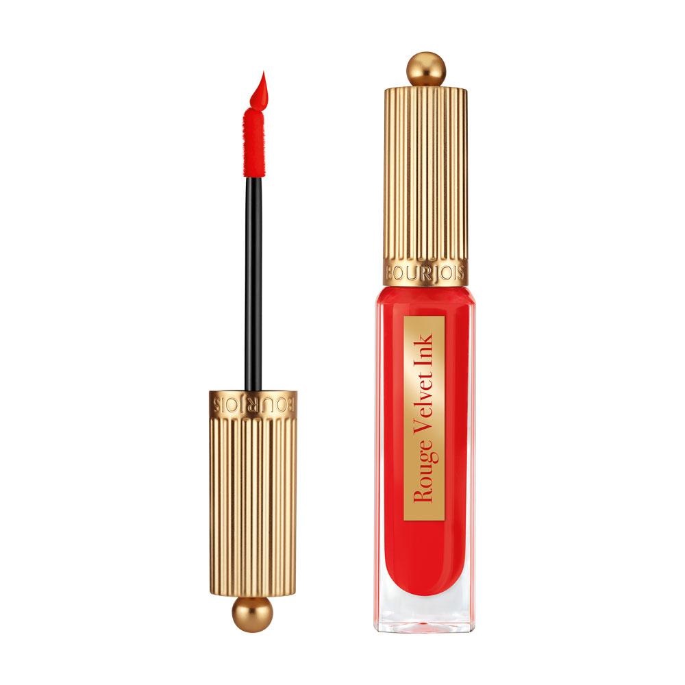 Bourjois Rouge Velvet Ink Rossetto Liquido Opaco 3.5 ml - Tonalità 08 Coquelic'hot, Lunga Durata fino a 24 Ore