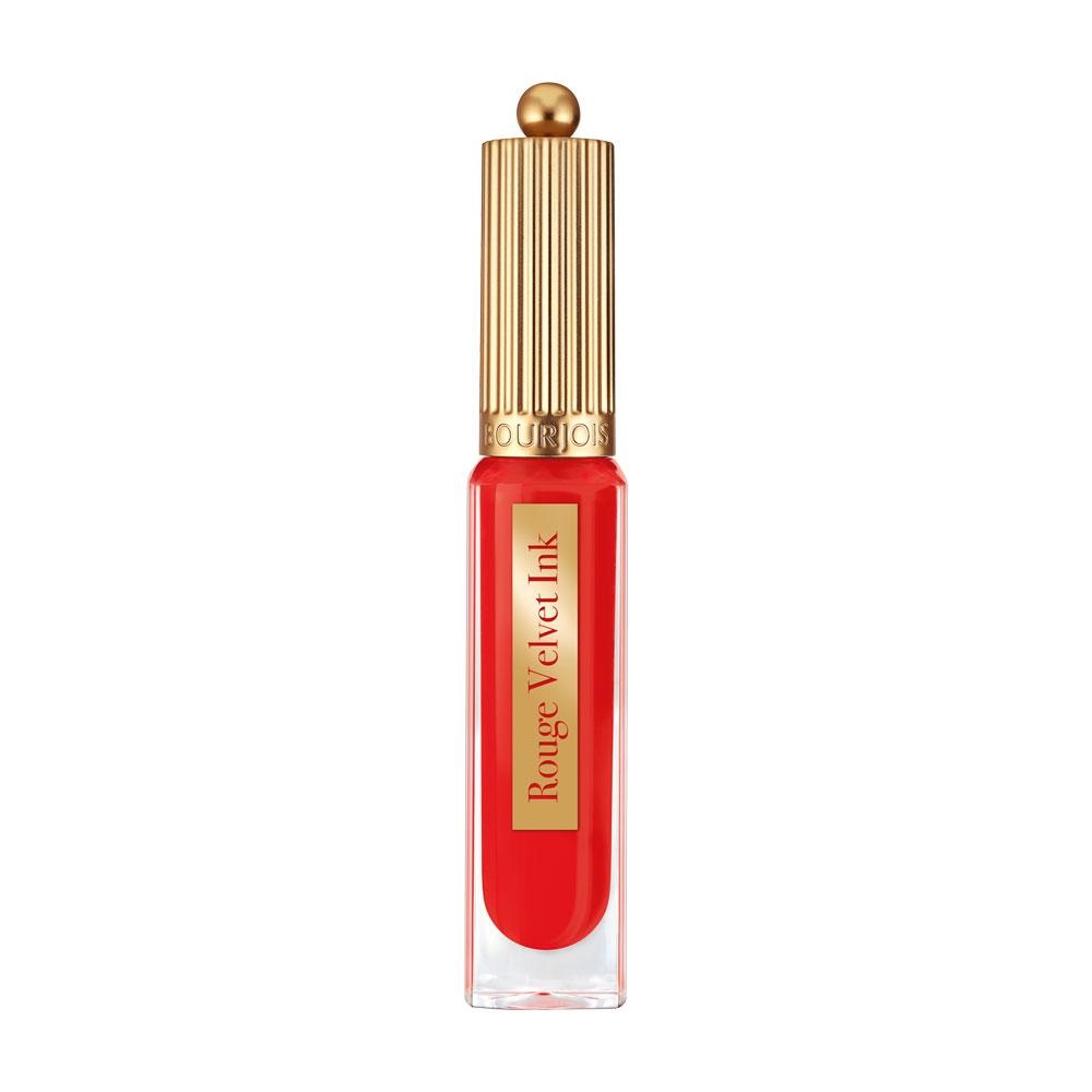 Bourjois Rouge Velvet Ink Rossetto Liquido Opaco 3.5 ml - Tonalità 08 Coquelic'hot, Lunga Durata fino a 24 Ore