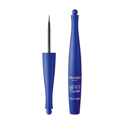 Bourjois Liner Pinceau Eyeliner Liquido 2,5 ml Waterproof 04 Bleu Pop Art - Tratto Intenso e Finish Brillante