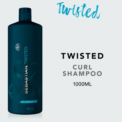 Sebastian Professional Twisted Curl Shampoo 1000 ml - Shampoo nutriente per capelli mossi e ricci, idratante e delicato