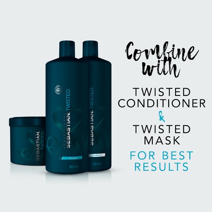 Sebastian Professional Twisted Curl Shampoo 1000 ml - Shampoo nutriente per capelli mossi e ricci, idratante e delicato