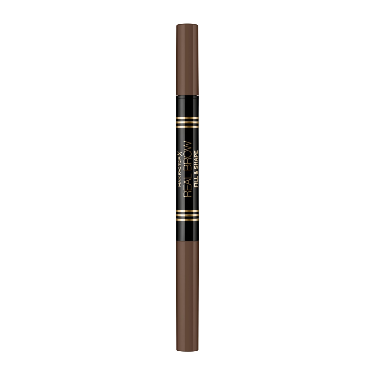 Max Factor Real Brow Fill & Shape Matita Sopracciglia 02 Soft Brown - 1g, Doppio Applicatore per Sopracciglia Perfette