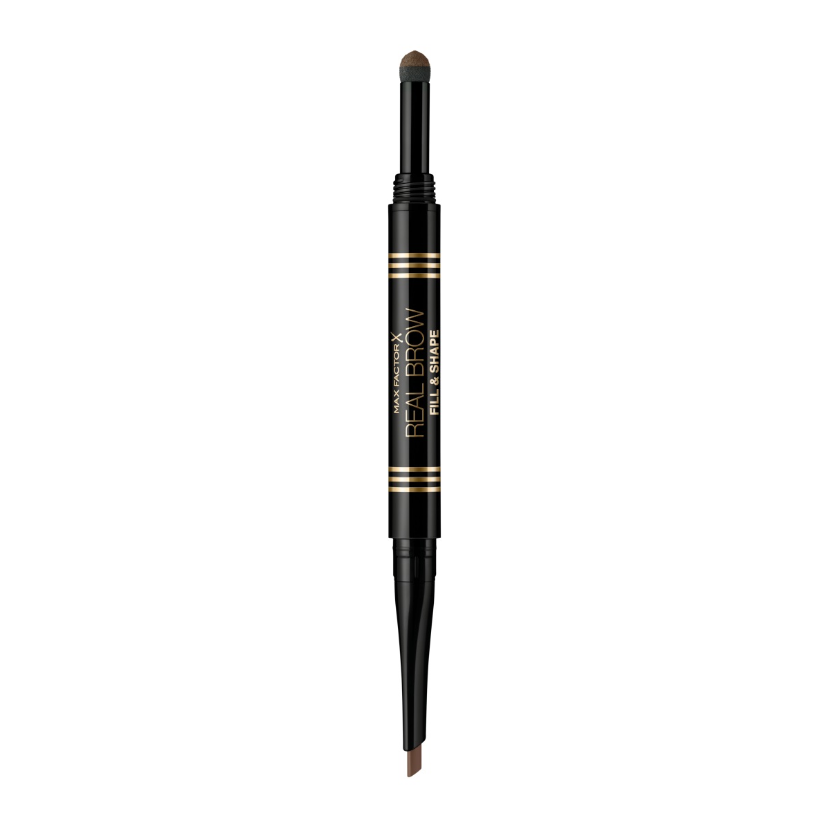 Max Factor Real Brow Fill & Shape Matita Sopracciglia 02 Soft Brown - 1g, Doppio Applicatore per Sopracciglia Perfette