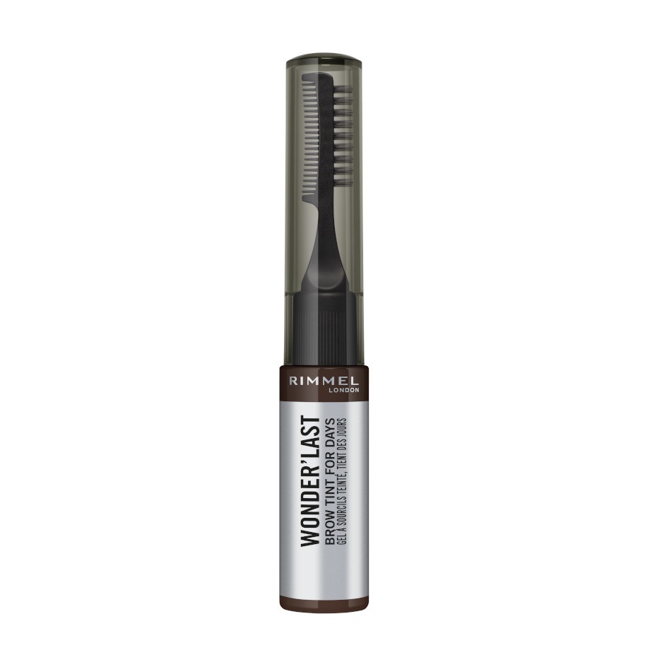 Rimmel Tinta Sopracciglia Wonder'Last 004 Soft Black - 4,5 ml, Applicatore di Massima Precisione, Lunga Durata fino a 48 Ore