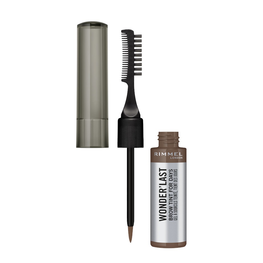 Rimmel London Tinta Sopracciglia Wonder'Last 003 Medium Brown - Applicatore di Massima Precisione, Lunga Durata fino a 2 Giorni, Riempie e Definisce le Sopracciglia