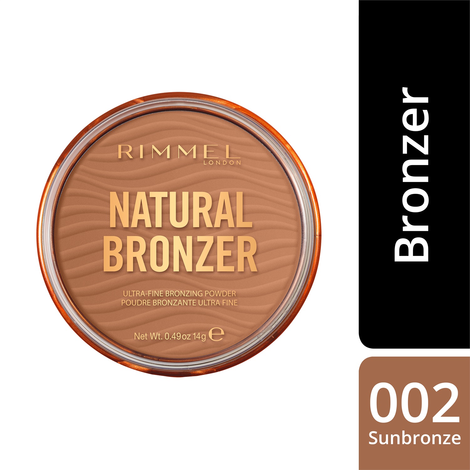 Rimmel Natural Bronzer 002 Sunbronze - Terra Compatta Abbronzante 14g con Texture Ultra Leggera e Finitura Naturale