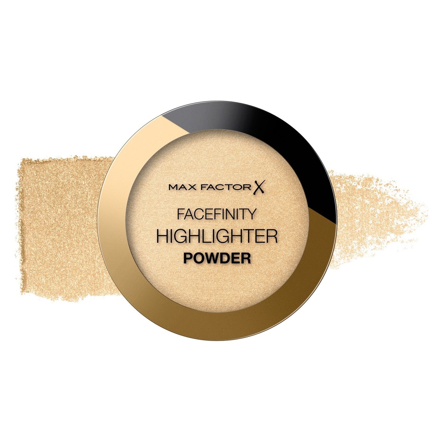Max Factor Facefinity Highlighter in Polvere 8 g - Tonalità 002 Golden Hour, Illuminante per Viso con Effetto Glitter e Finitura a Lunga Durata