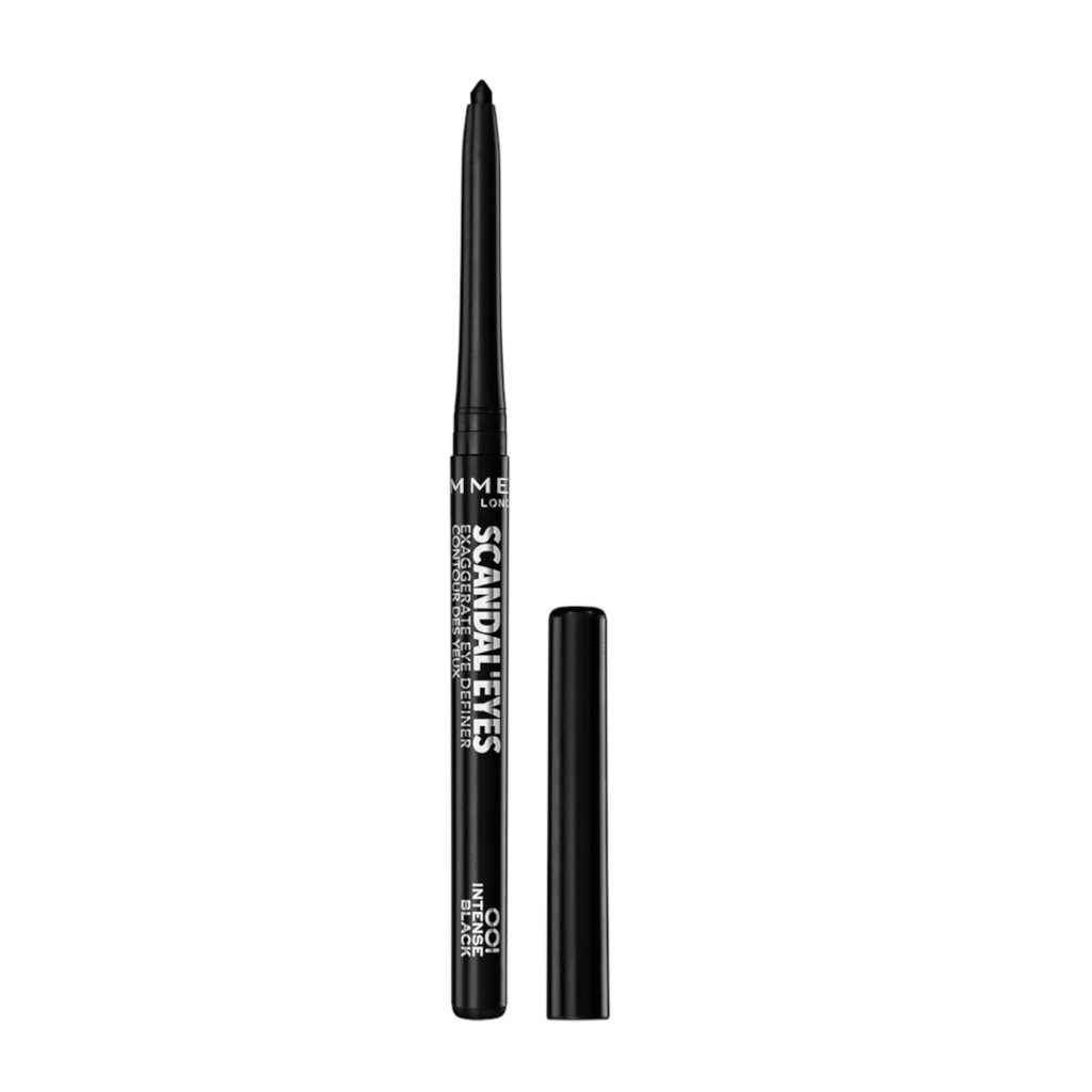 Rimmel London ScandalEyes Exaggerate Eye Definer Matita Occhi Automatica Waterproof 001 Intense Black - 0.35 g