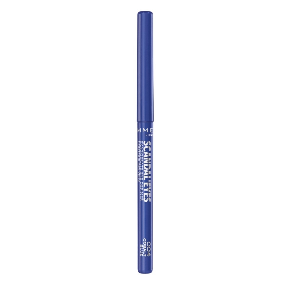 Rimmel London ScandalEyes Exaggerate Eye Definer Matita Occhi Automatica Waterproof 004 Cobalt Blue - 0,35 g, Fino a 24 Ore di Durata