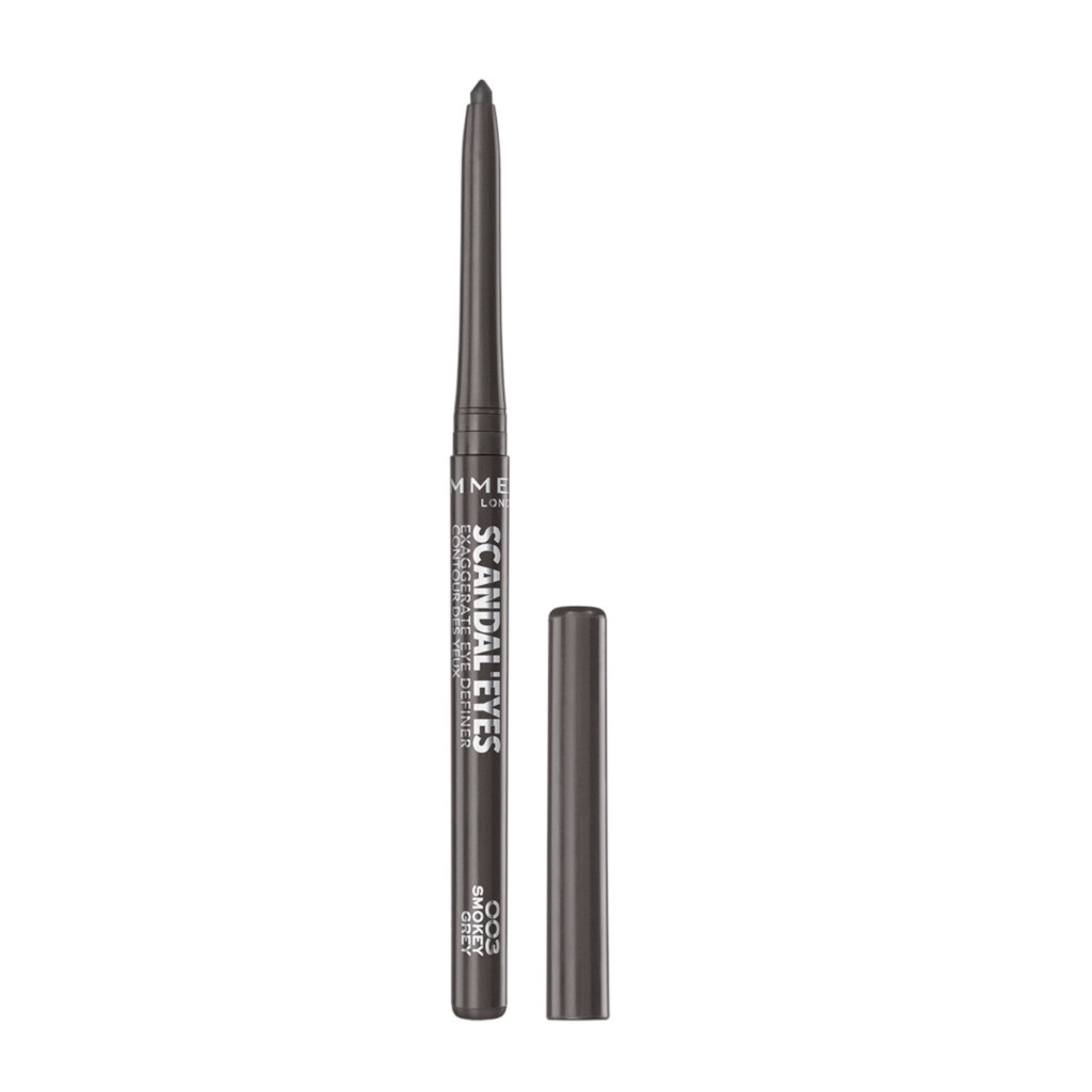 Rimmel London ScandalEyes Exaggerate Eye Definer Matita Occhi Automatica Waterproof 003 Smokey Grey - Fino a 24 Ore di Durata