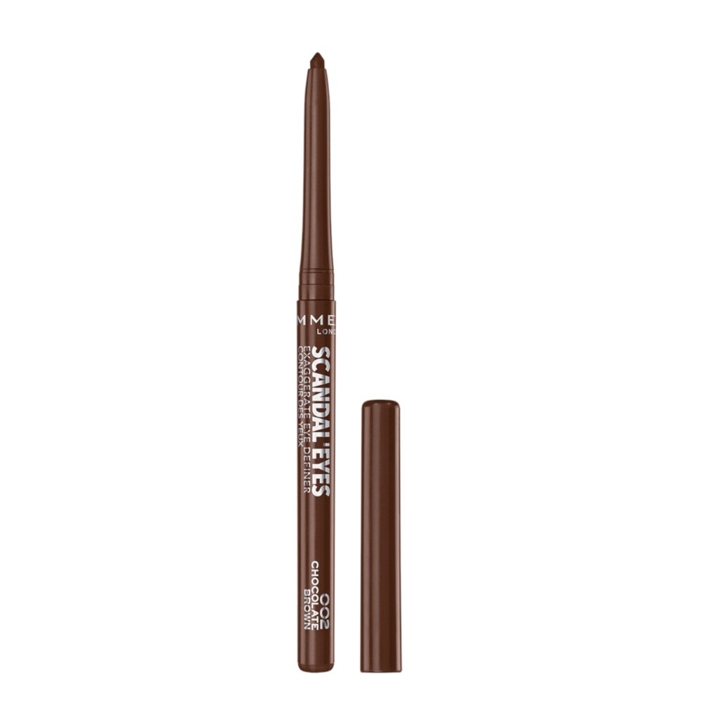 Rimmel London ScandalEyes Exaggerate Eye Definer Matita Occhi Automatica Waterproof 002 Chocolate Brown - 0.35 g