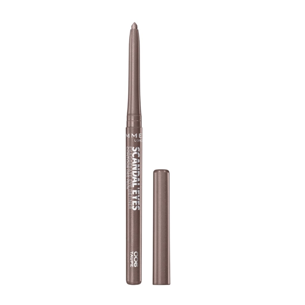 Rimmel London ScandalEyes Exaggerate Eye Definer 006 Taupe - Matita Occhi Automatica Waterproof a Lunga Durata, 0,35 g