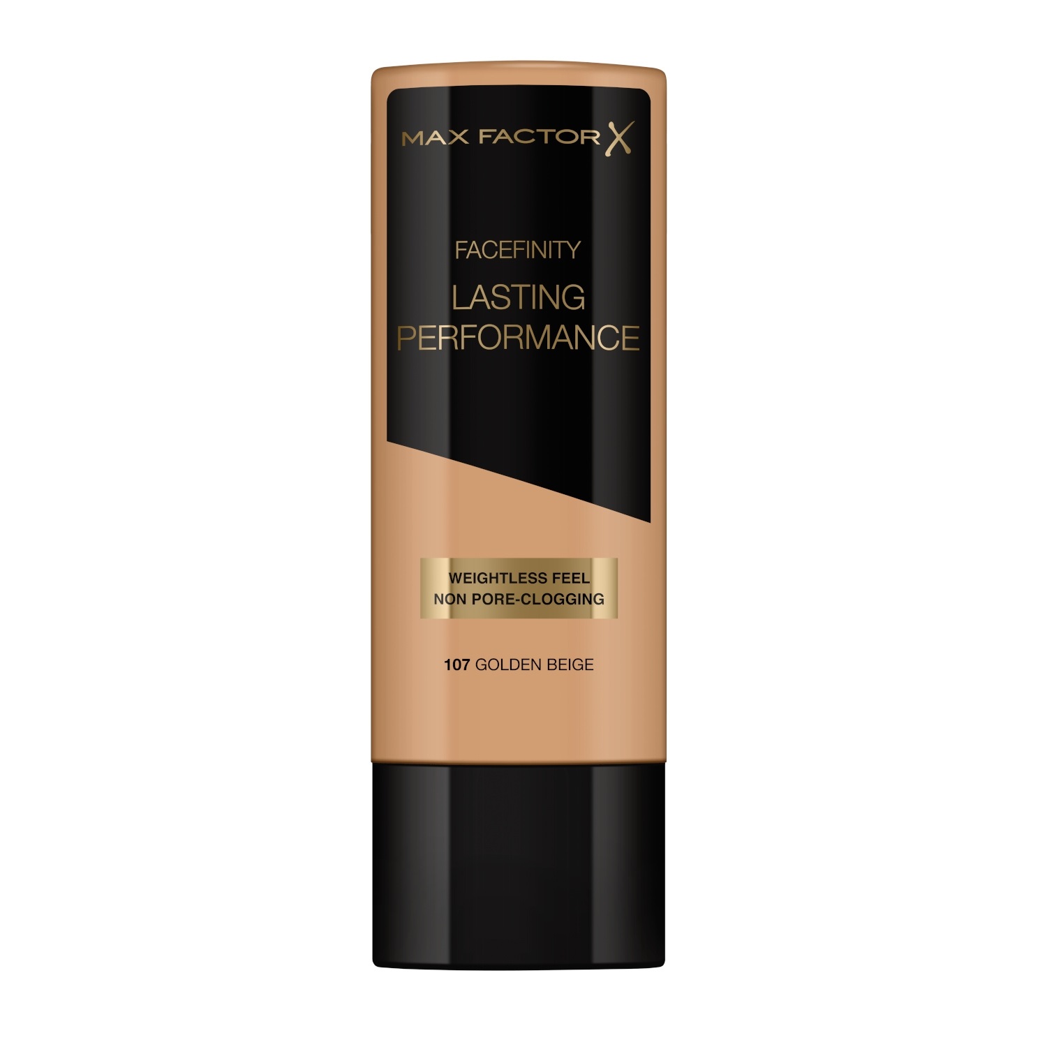 Max Factor Lasting Performance Fondotinta Liquido 35 ml - Tonalità 107 Golden Beige, Lunga Durata e Applicazione Uniforme