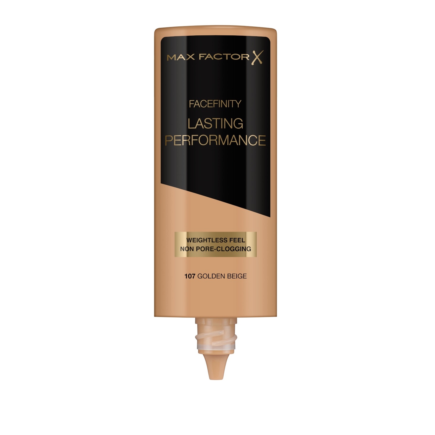 Max Factor Lasting Performance Fondotinta Liquido 35 ml - Tonalità 107 Golden Beige, Lunga Durata e Applicazione Uniforme