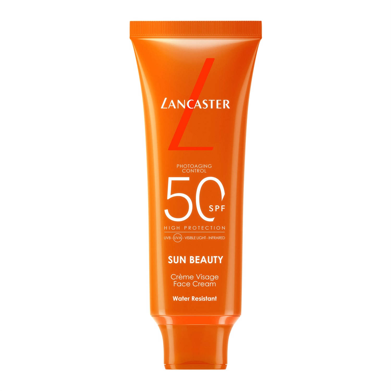 Lancaster Sun Beauty Face Cream Crema Solare Viso SPF 50 - 50 ml, Formula Ultra-Leggera e Ocean Friendly