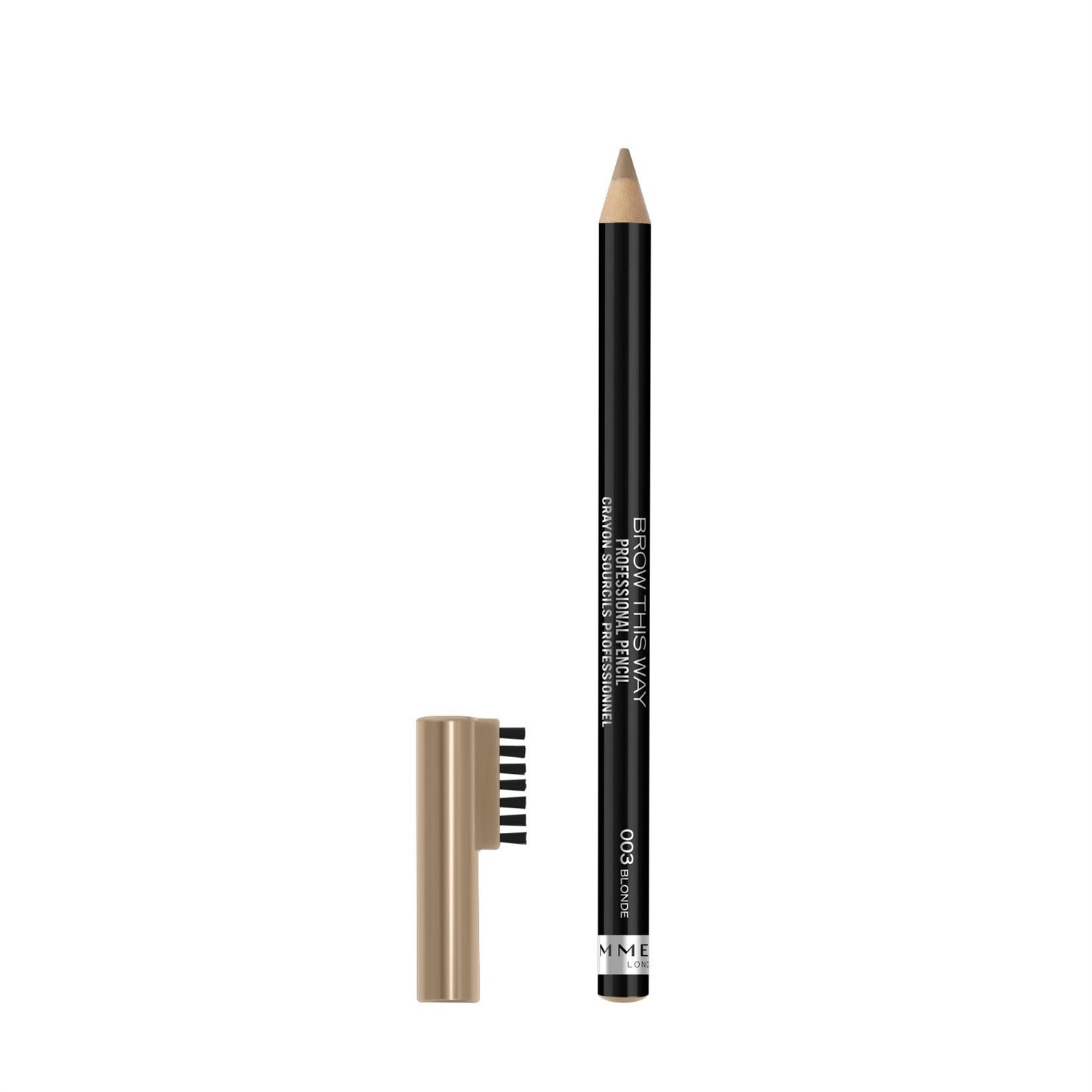 Rimmel Brow This Way Professional Pencil 003 Blonde - Matita Sopracciglia a Lunga Durata, Definisce e Riempie le Sopracciglia, 1,4 g