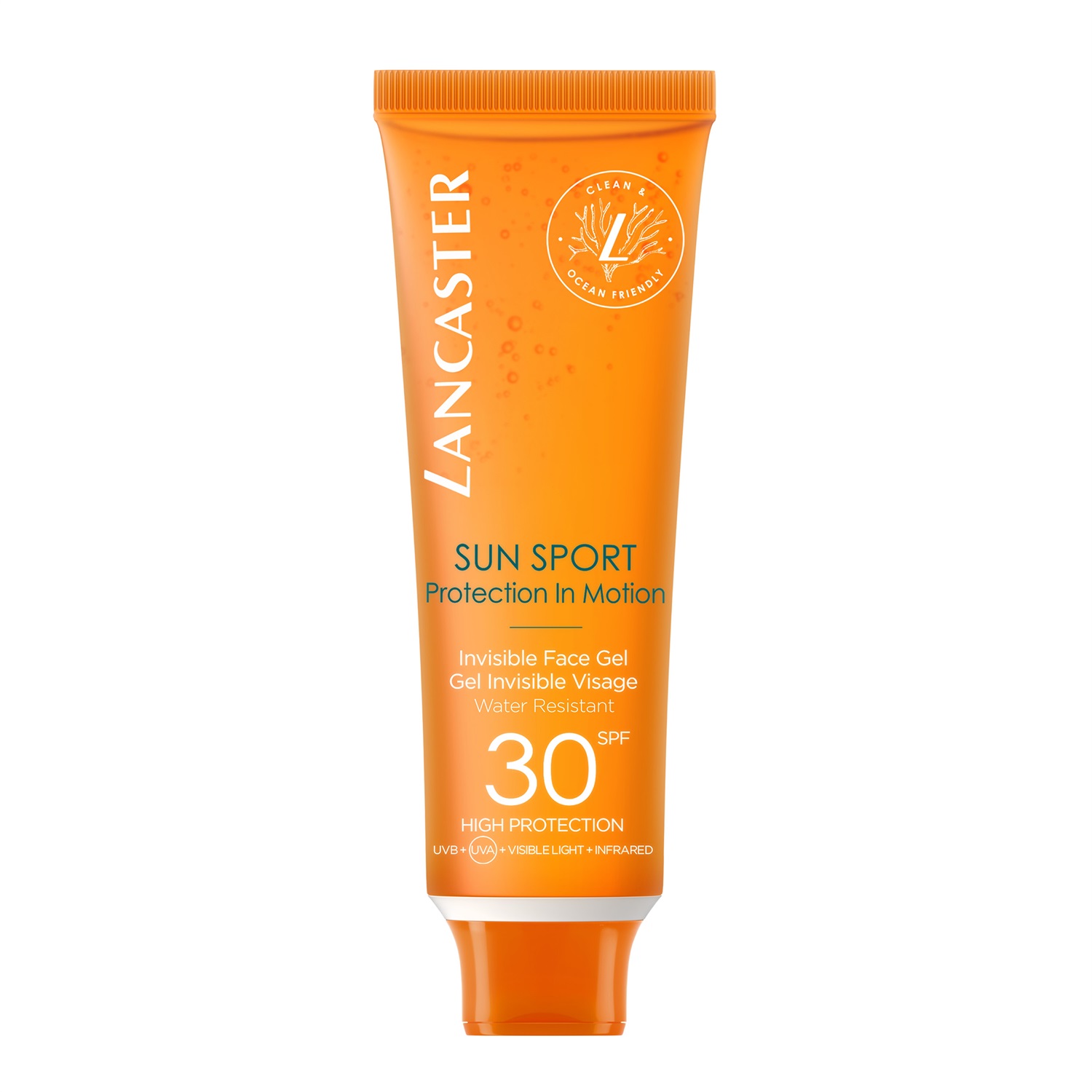 Lancaster Sun Sport Invisible Face Gel SPF30 50ml - Gel Trasparente, Resistente all'Acqua e al Sudore, Non Grasso