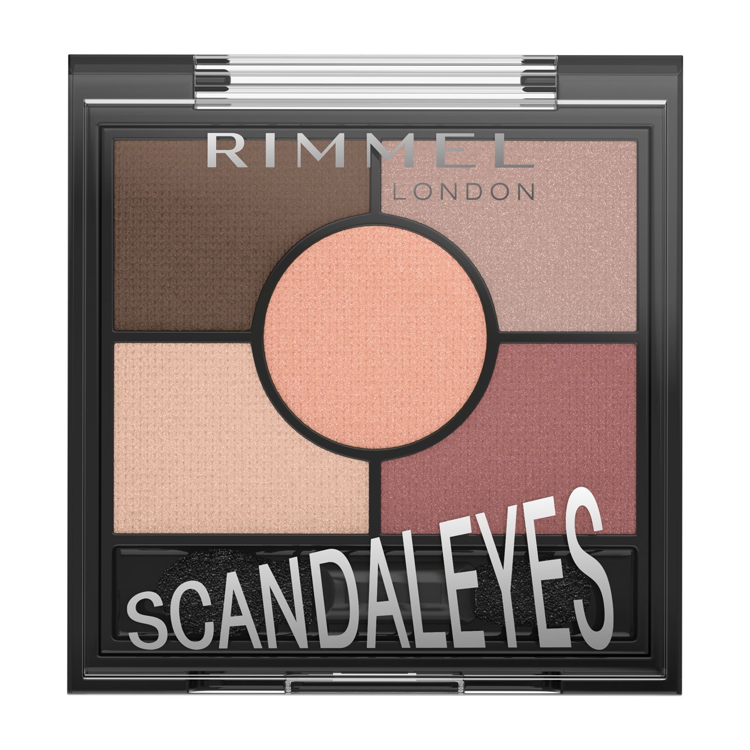 Rimmel Scandaleyes 5 Pan Palette Ombretti 003 Rose Quartz - 5 tonalità vibranti, formula vellutata, utilizzo asciutto e bagnato, a lunga tenuta