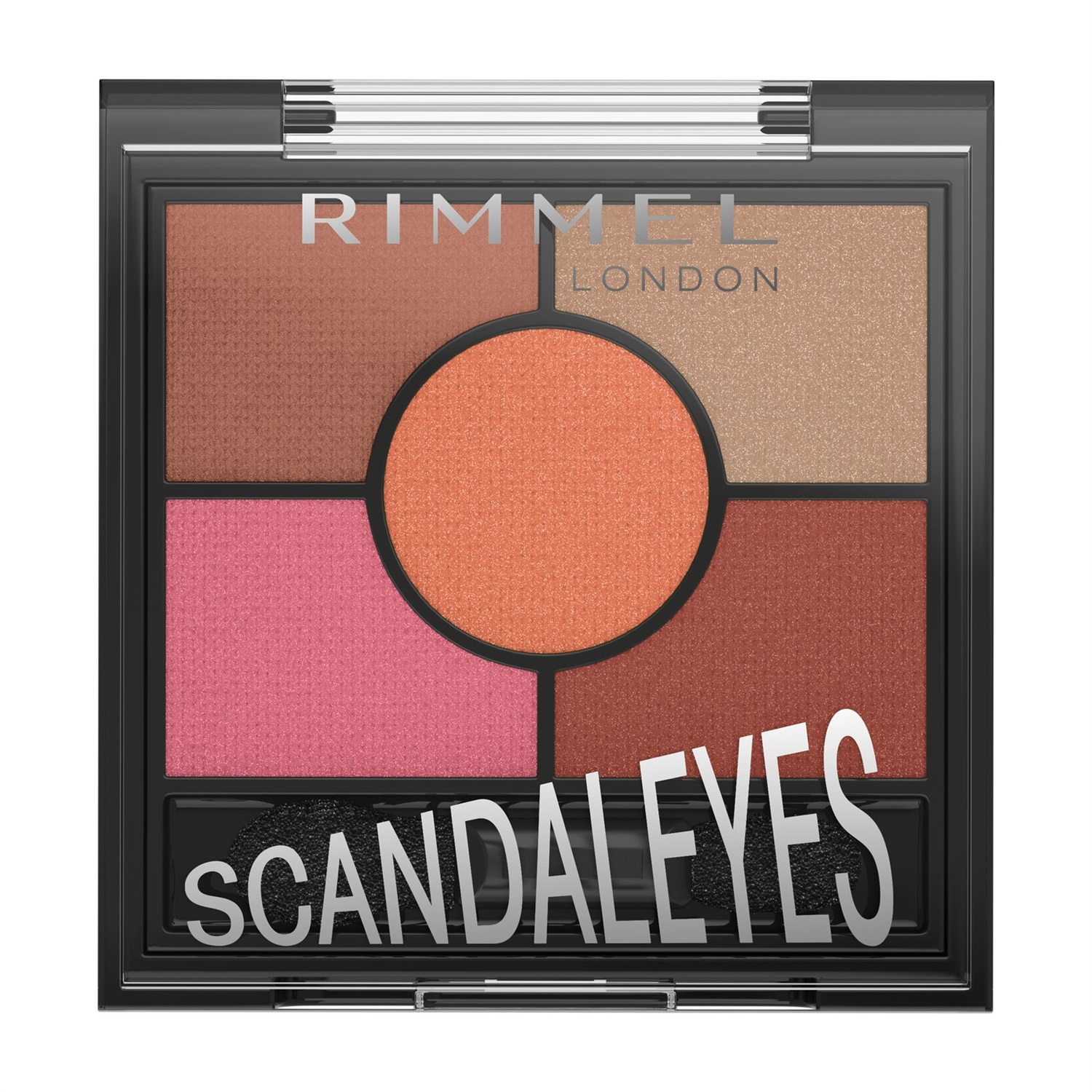 Rimmel London Scandaleyes 5 Pan Palette Ombretti 004 Burgundy Pink - Cinque tonalità vibranti, formula a lunga tenuta e a prova di sbavature