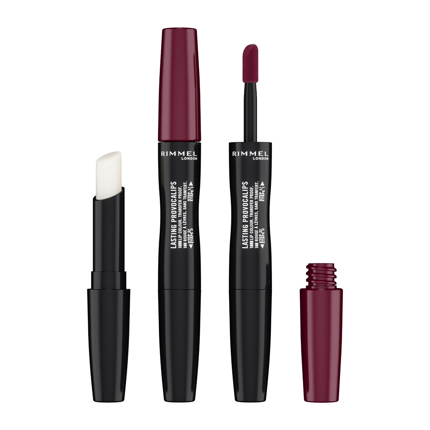 Rimmel Lasting Provocalips Double Ended 3,5 g - Rossetto Liquido No Wine-ing, No Transfer, Lunghissima Tenuta