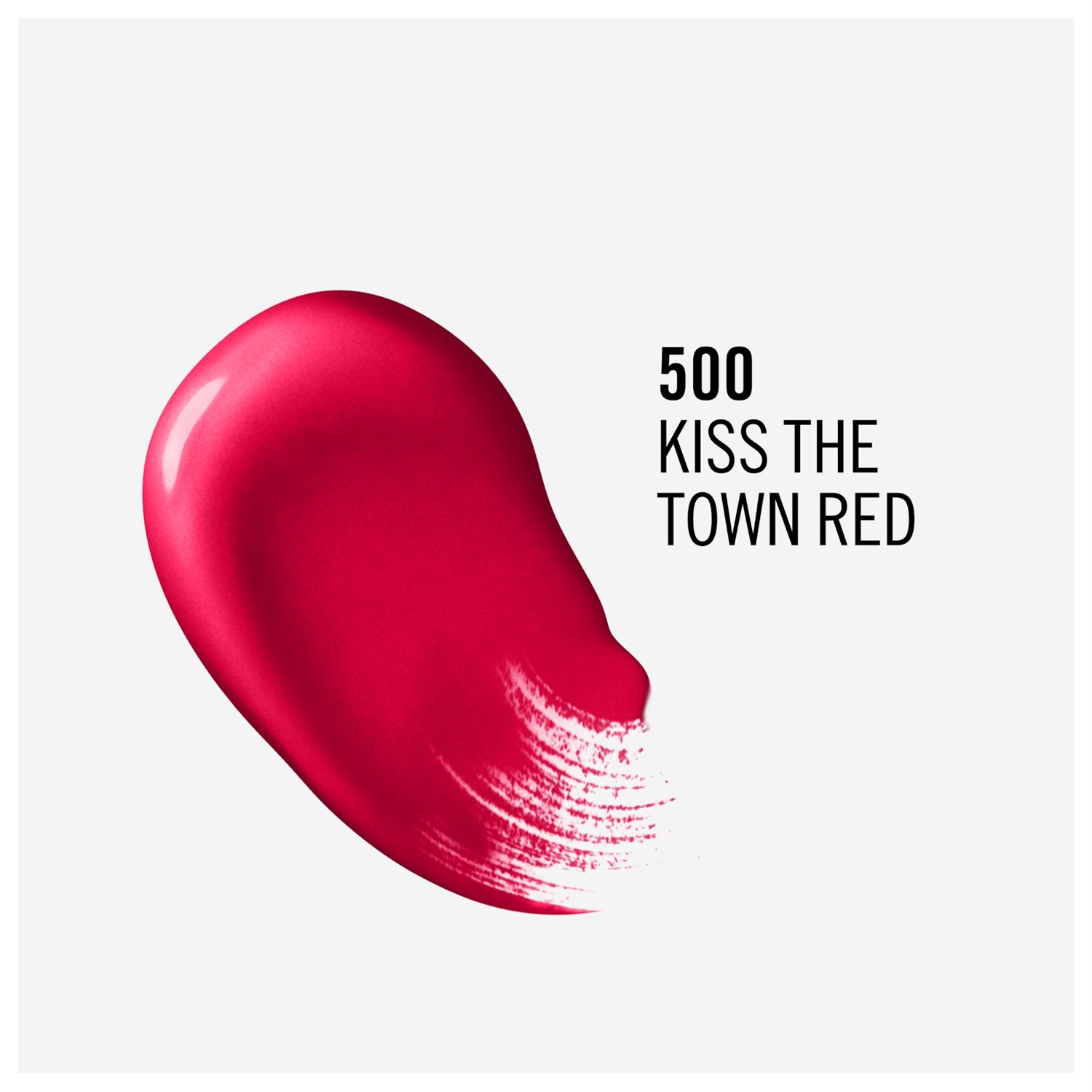Rimmel London Provocalips Rossetto Liquido 500 Kiss The Town Red - Formula 2 Step, Finish Vinilico, Lunghissima Tenuta fino a 16 Ore