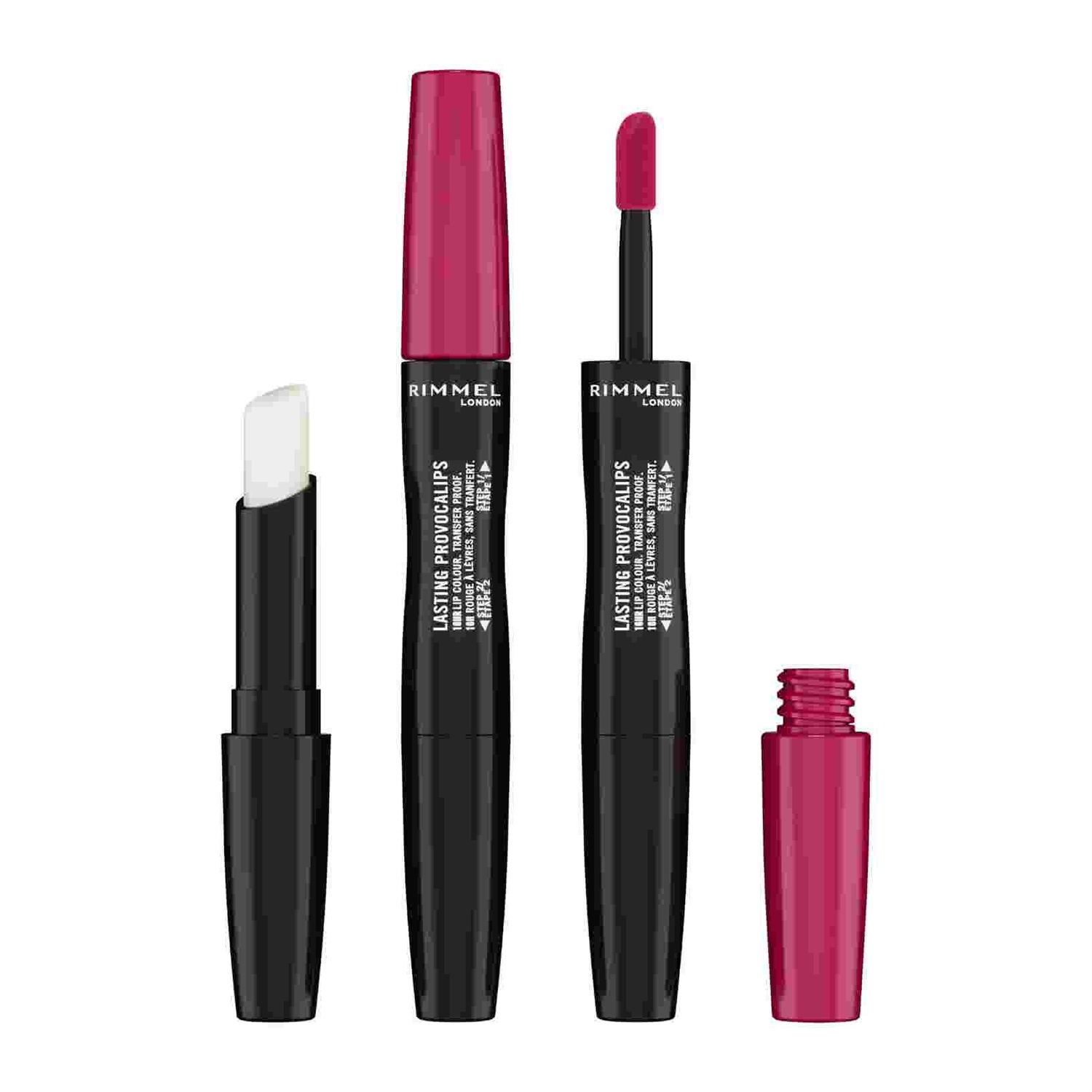 Rimmel Lasting Provocalips Rossetto Liquido 310 Pouting Pink - Formula 2 Step, No Transfer, Lunga Tenuta fino a 16 Ore
