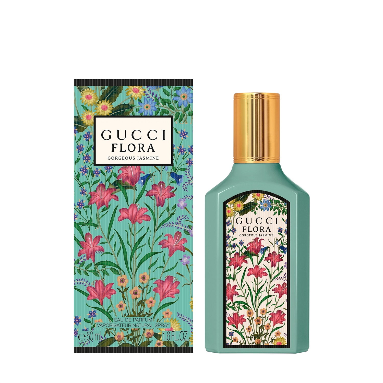 Gucci Flora Gorgeous Jasmine Eau de Parfum 50 ml - Fragranza Floreale per Donna con Gelsomino Grandiflora