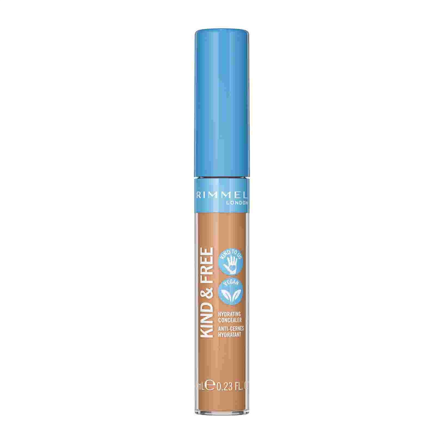 Rimmel London Correttore Liquido Idratante KIND & FREE 30 Medium - 7 ml, con Vitamine E, B5 e Aloe Vera, Cruelty-Free e Vegano