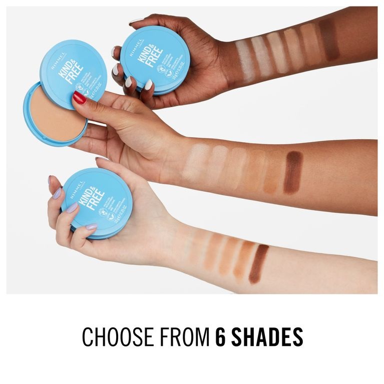 Rimmel Kind & Free Cipria Compatta 30 Medium - Polvere Opacizzante 10 g per una Pelle Perfetta