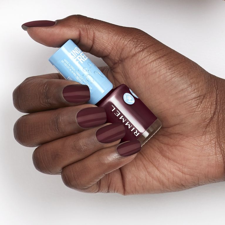 Rimmel London Smalto per Unghie Kind & Free 157 Berry Opulence 8 ml - Formula Delicata a Base Vegetale, Rinforzante, Cruelty-Free e Vegano