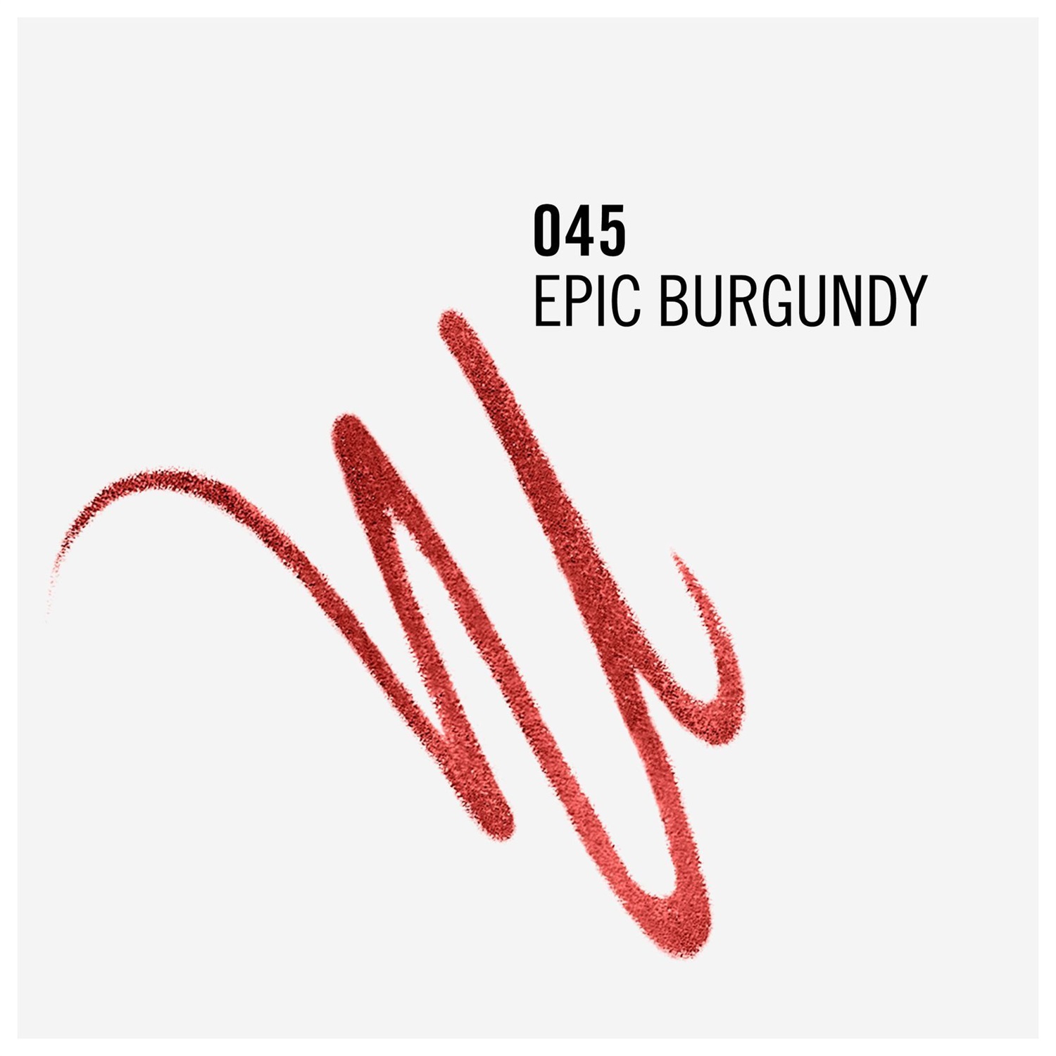 Rimmel London Matita Labbra Automatica Exaggerate 045 Epic Burgundy - Lunghissima Tenuta, Tratto Preciso e Texture Cremosa