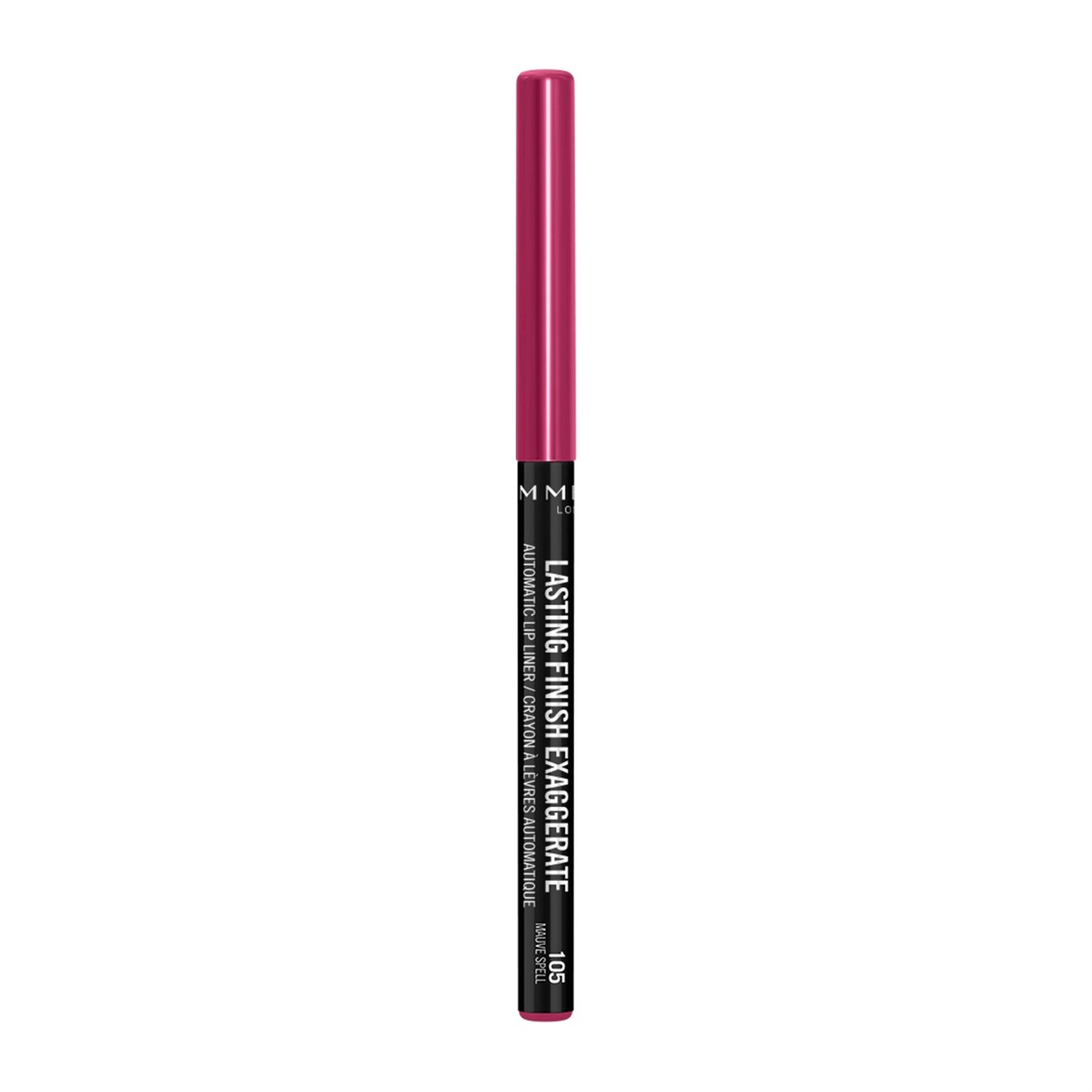 Rimmel London Matita Labbra Lasting Finish Exaggerate 105 Mauve Spell - Automatica, Lunga Durata, Tratto Preciso, Texture Cremosa