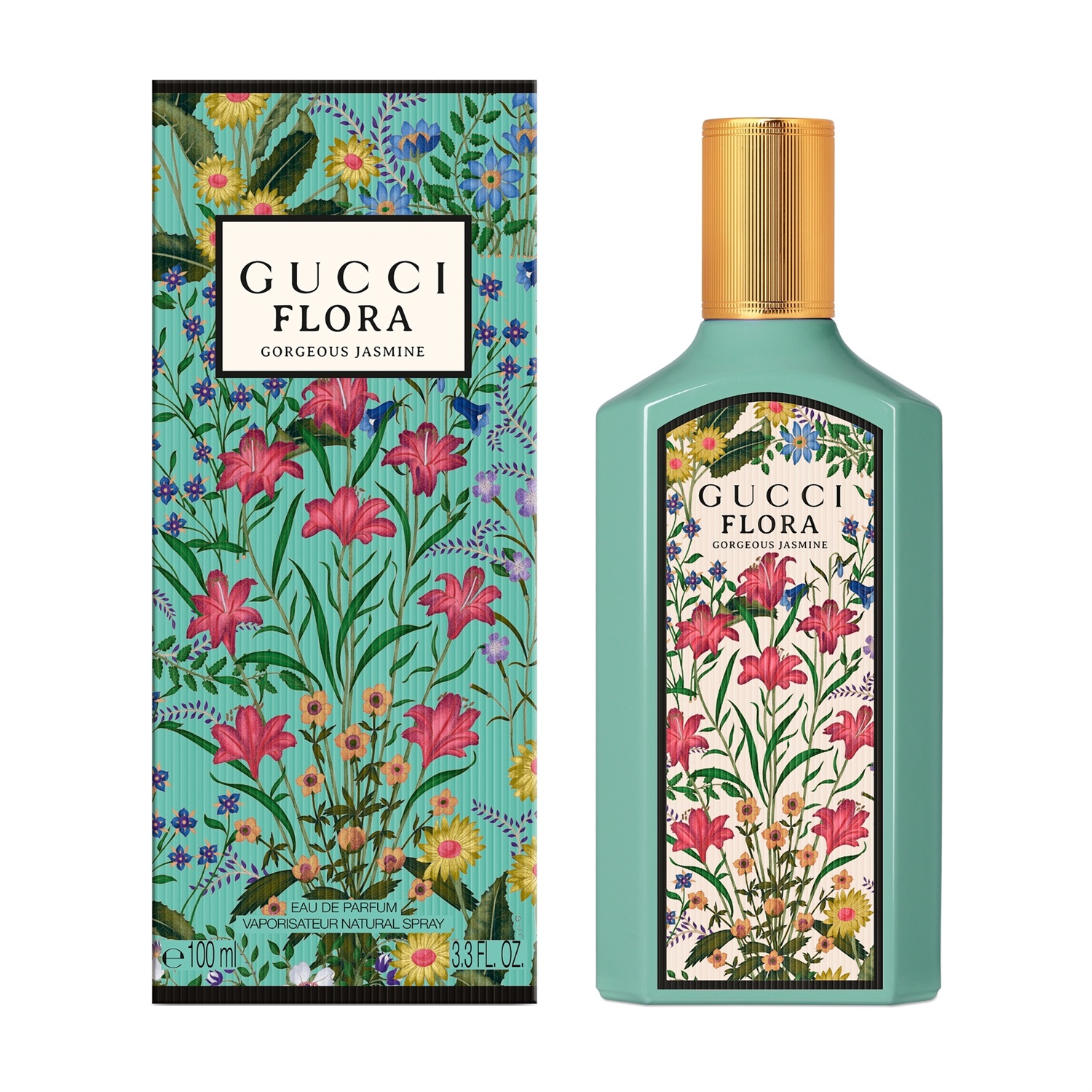 Gucci Flora Gorgeous Jasmine Eau de Parfum 100 ml - Fragranza Floreale da Donna con Gelsomino Grandiflora
