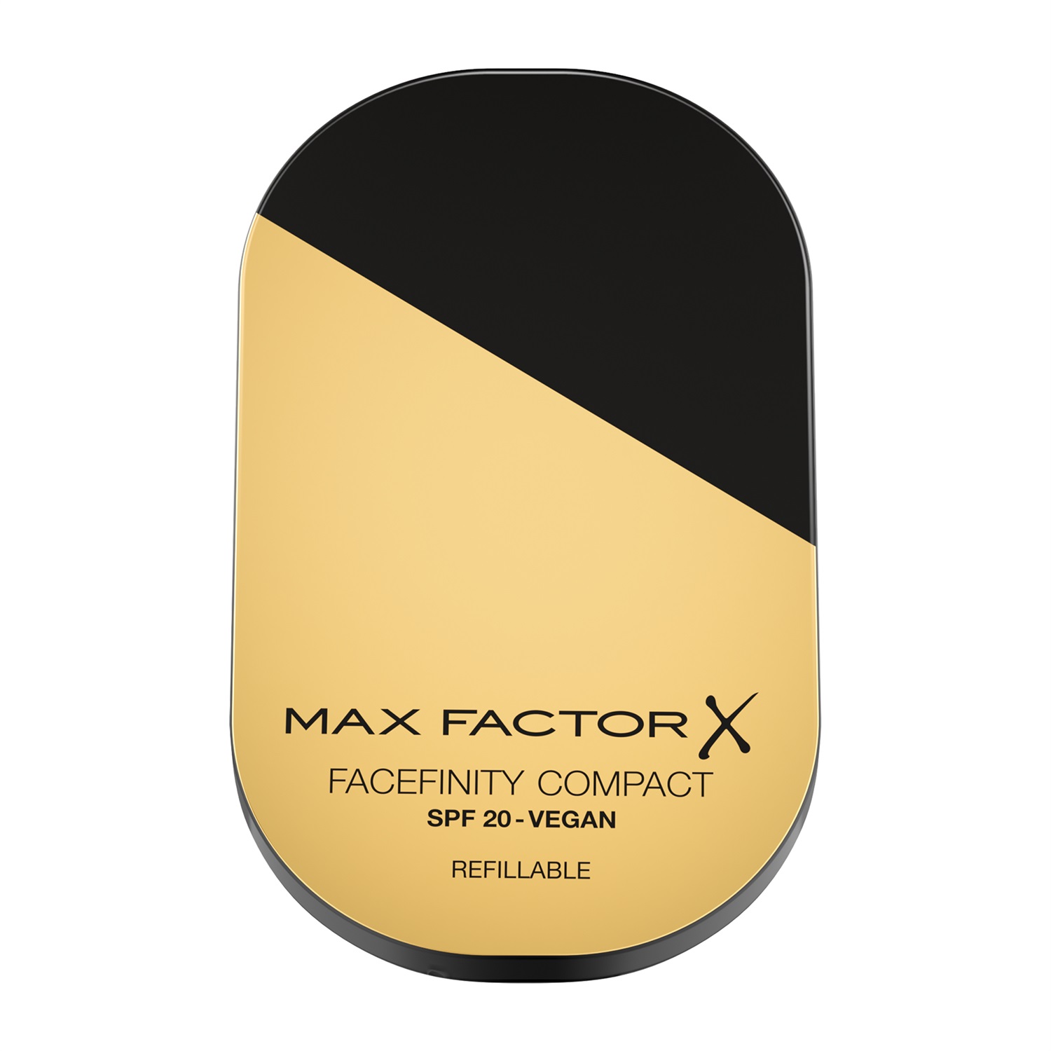 Max Factor Facefinity Compact Fondotinta 033 Crystal Beige 10g - Finish Opaco Naturale, SPF 20, Coprenza Modulabile, Formula Vegan