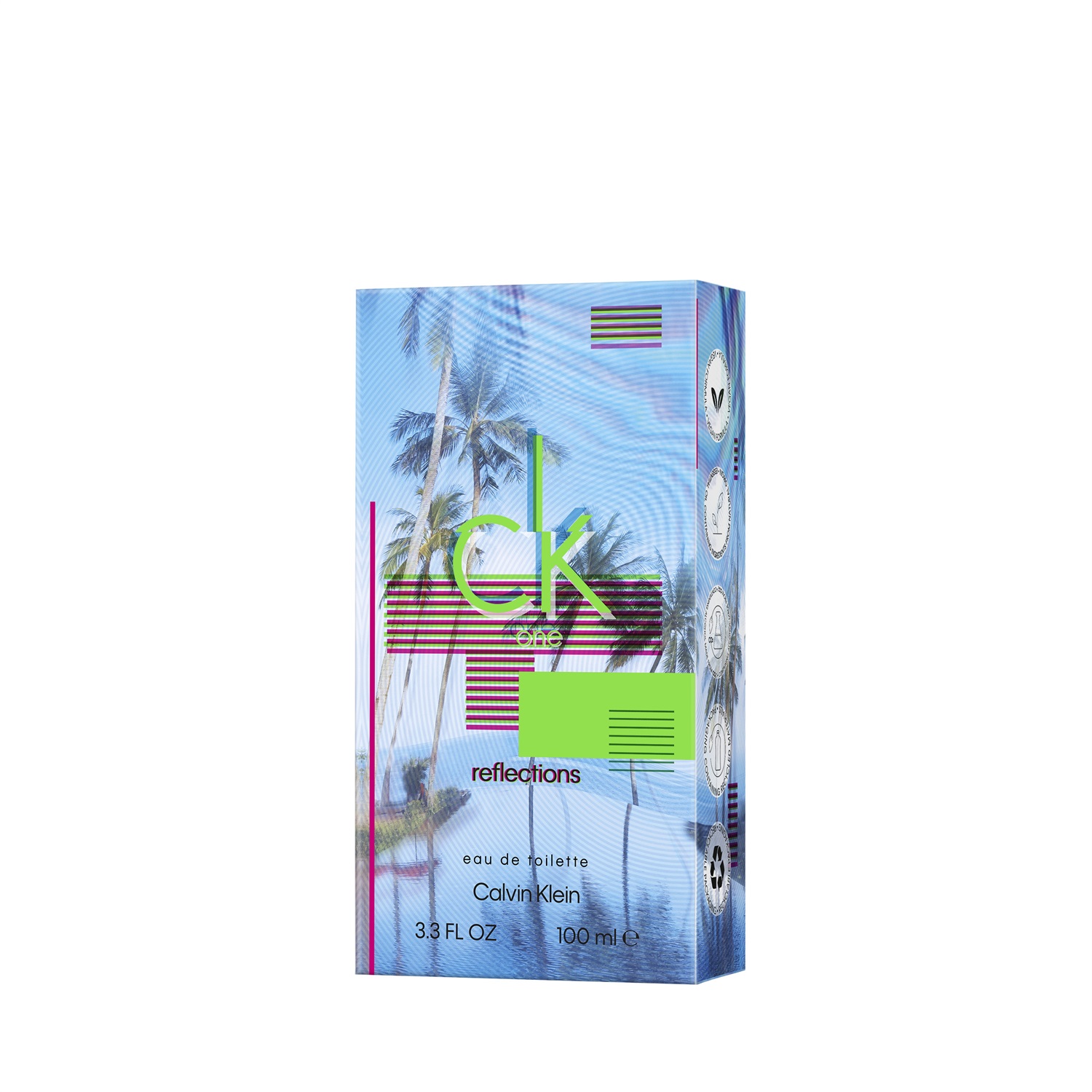Calvin Klein CK One Reflections Eau de Toilette Unisex 100ml - Fragranza Energizzante con Limone, Zenzero e Tè Verde, Edizione Limitata