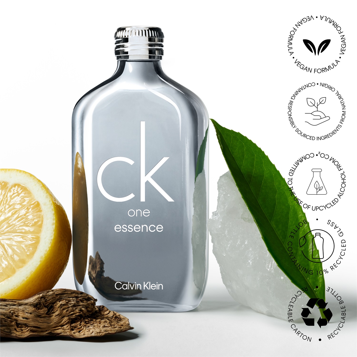 Calvin Klein CK One Essence Parfum Intense Unisex 50ml - Fragranza Intensa con Note di Bergamotto e Tè Verde