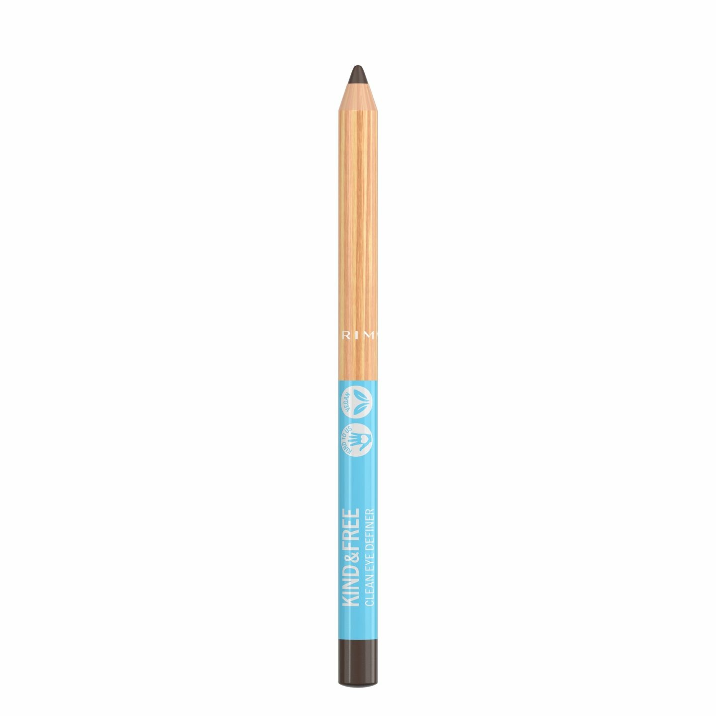 Rimmel London Kind & Free Clean Eye Definer Matita Occhi 002 Pecan - Texture Cremosa, Formula Vegana, Colore Ultra Ricco