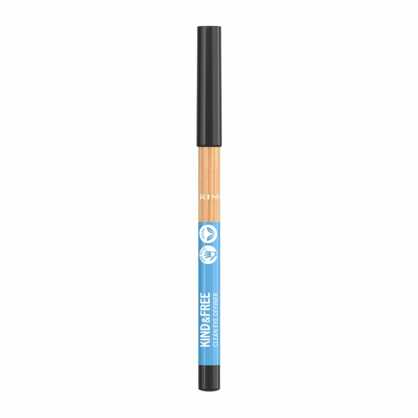 Rimmel Kind & Free Clean Eye Definer Matita Occhi 01 Pitch - 1,1 g, Texture Cremosa, Colore Ultra Ricco e Vegana