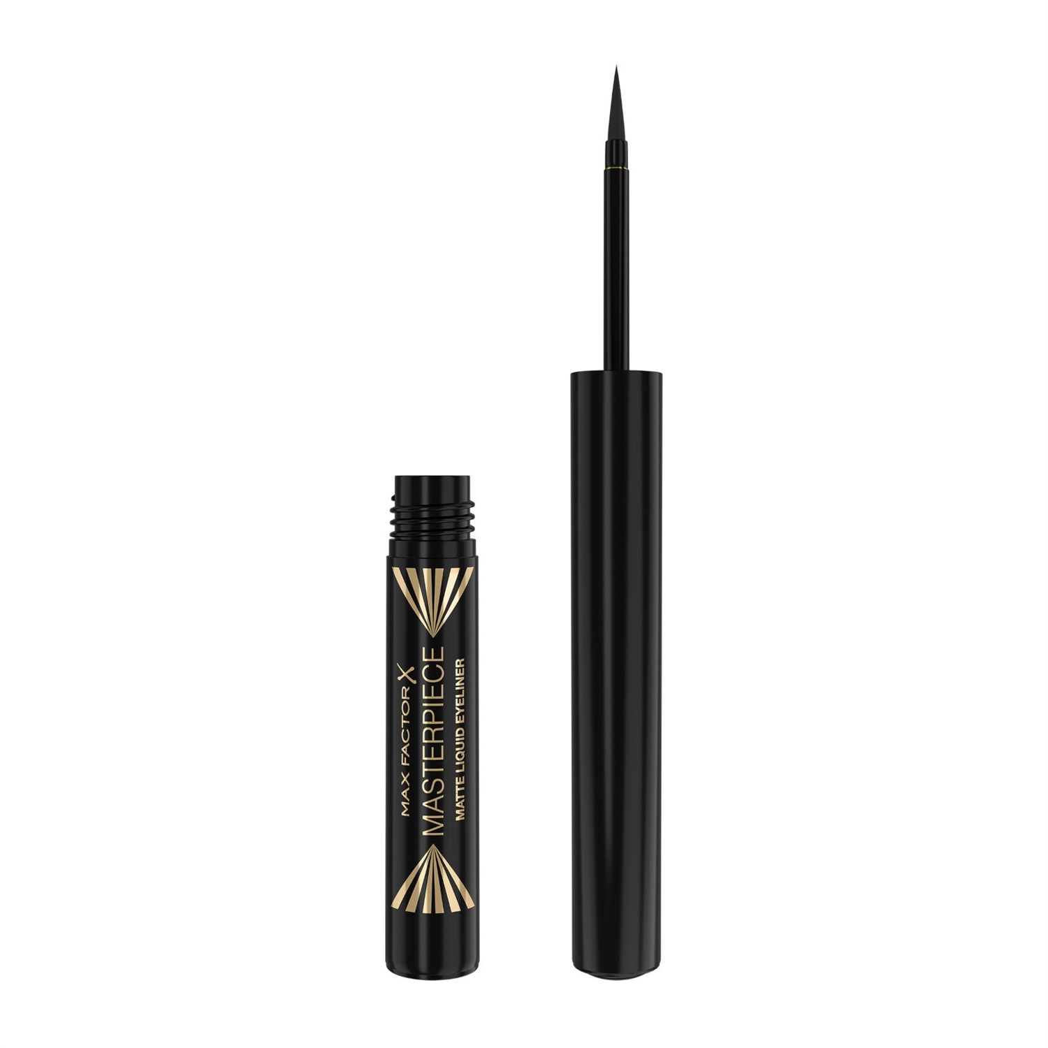 Max Factor Masterpiece Matte Liquid Eyeliner 01 Black - Waterproof, Formula Vegan, No Transfer, Resistente fino a 12 Ore, 1.7 ml
