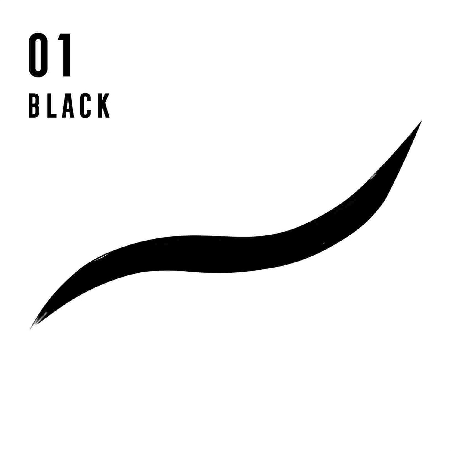 Max Factor Masterpiece Matte Liquid Eyeliner 01 Black - Waterproof, Formula Vegan, No Transfer, Resistente fino a 12 Ore, 1.7 ml