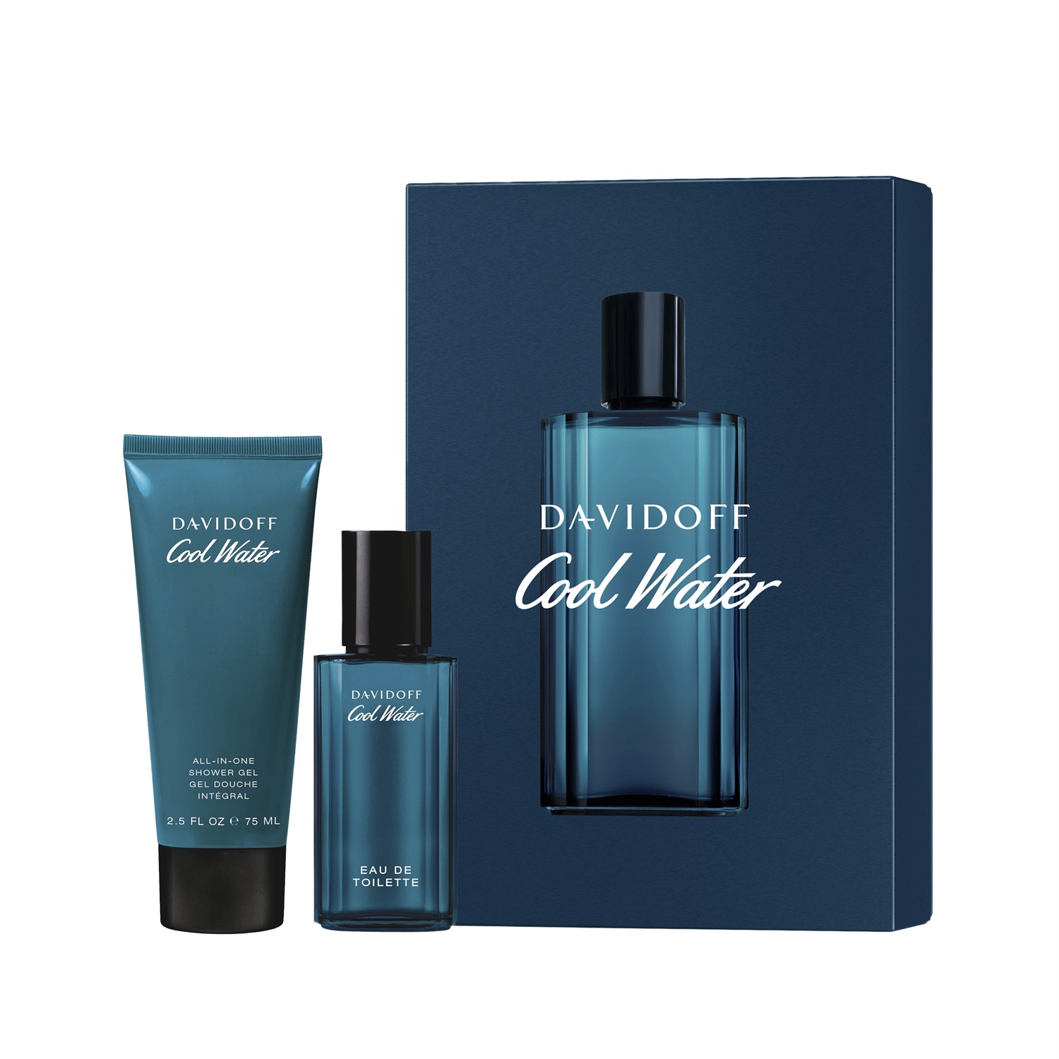 Davidoff Cool Water Man Eau de Toilette Cofanetto Regalo 40 ml Gel Doccia 75 ml