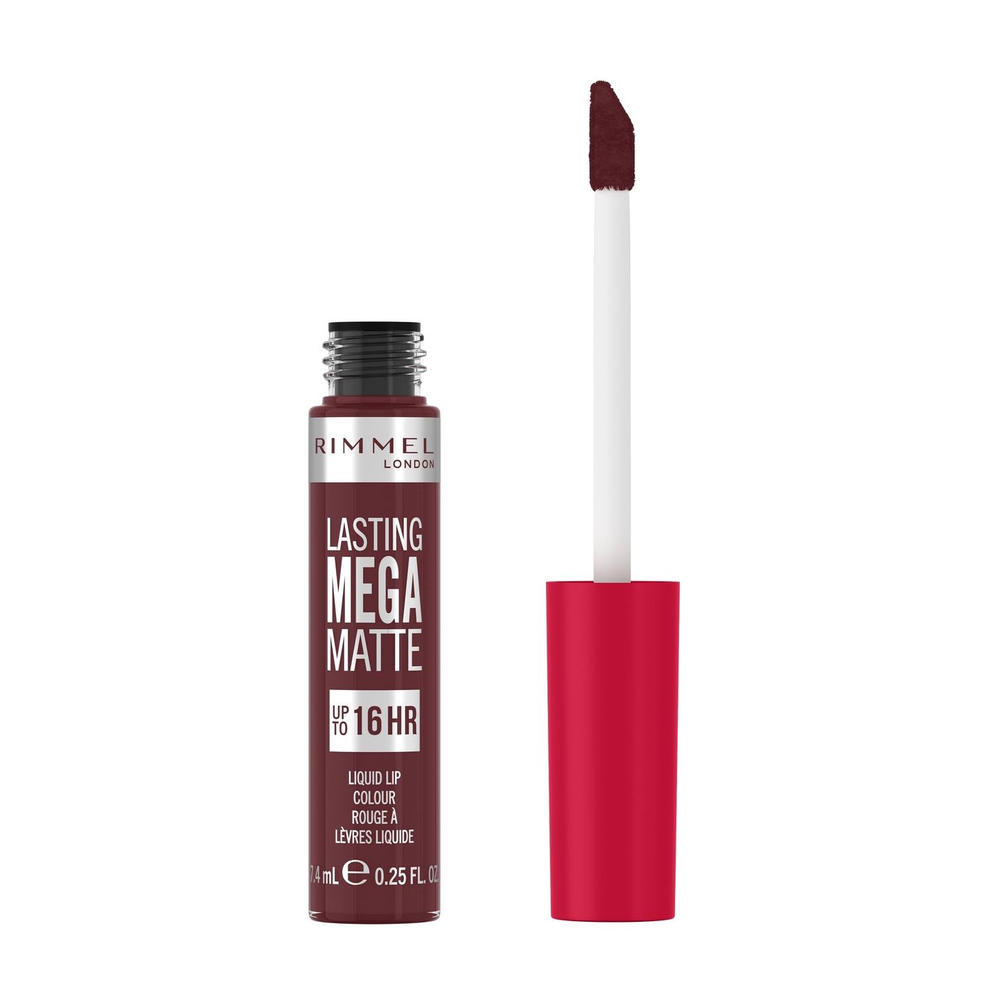 Rimmel London Lasting Mega Matte Rossetto Liquido 7.4ml - Colore 810 Plum This Show, Finish Opaco a Lunga Durata fino a 16 Ore