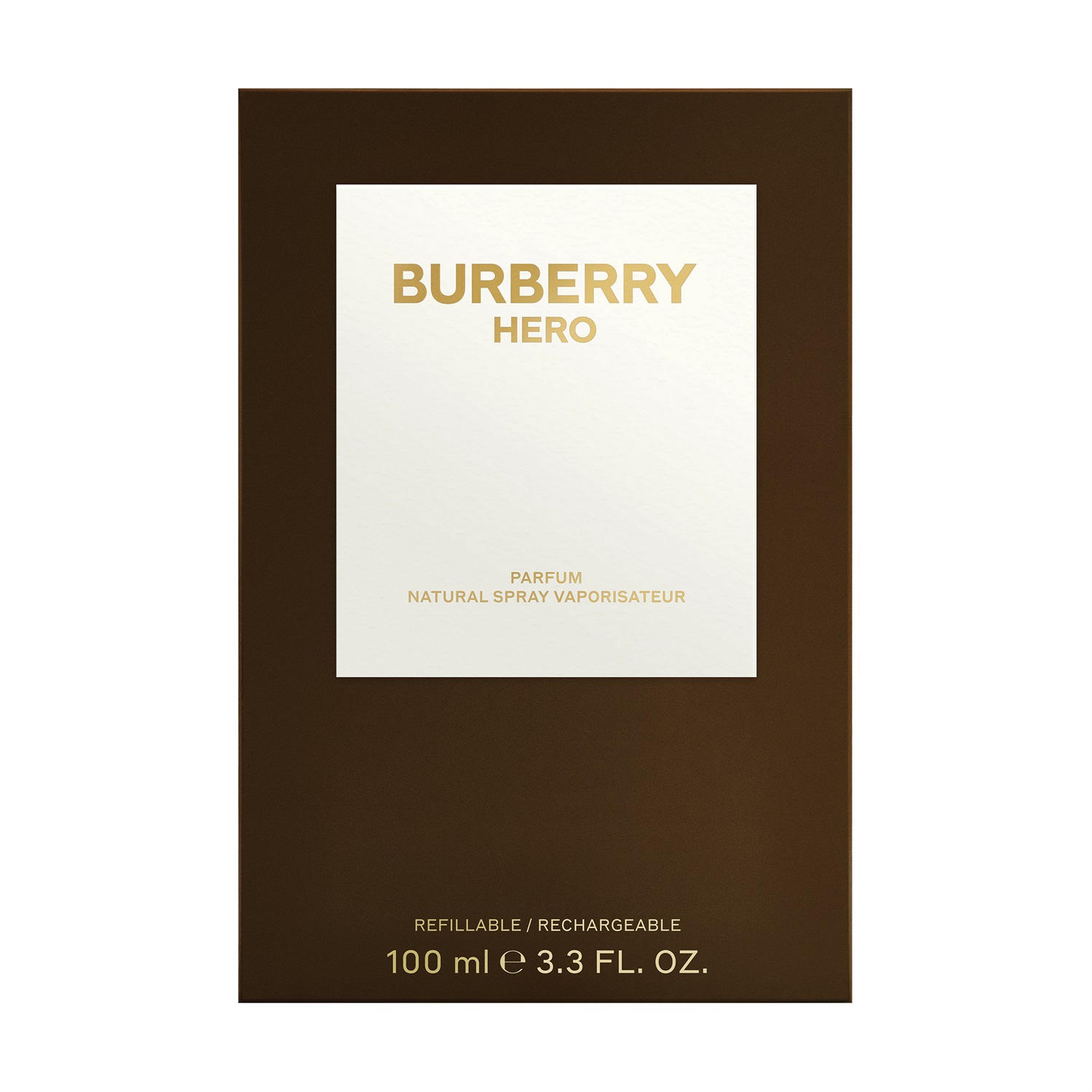 Burberry Hero Parfum Uomo 100 ml - Eau de Parfum Ricaricabile con Note di Cipriolo, Amyris e Legno di Cedro