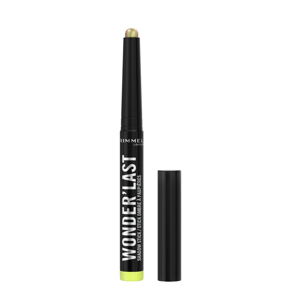 Rimmel London Wonder'Last Shadow Stick 008 Galactic Green 1,64 g - Ombretto in stick, Colore vibrante, Facile da applicare, Formula vegana