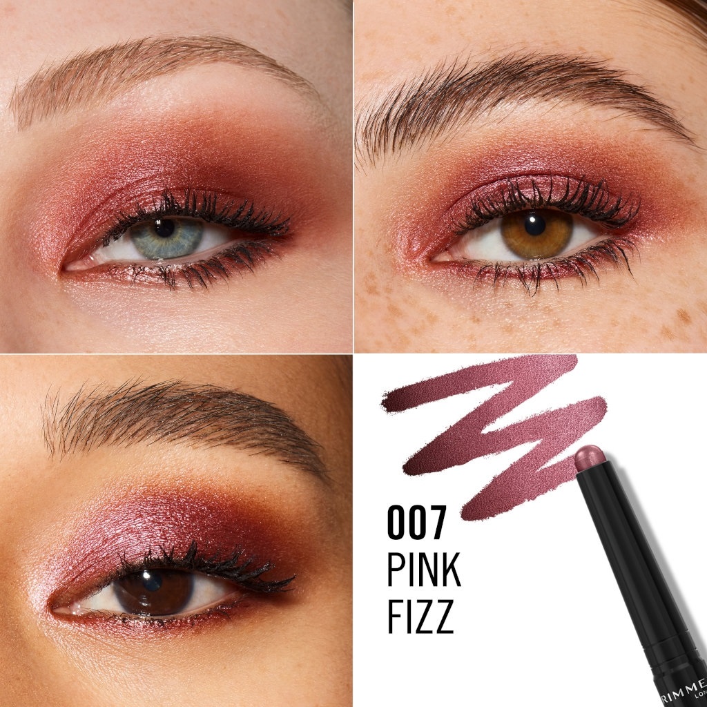 Rimmel London Wonder'Last Shadow Stick 007 Pink Fizz 1,64 g - Ombretto in stick, Colore vibrante, Facile da applicare, Texture ultra-cremosa