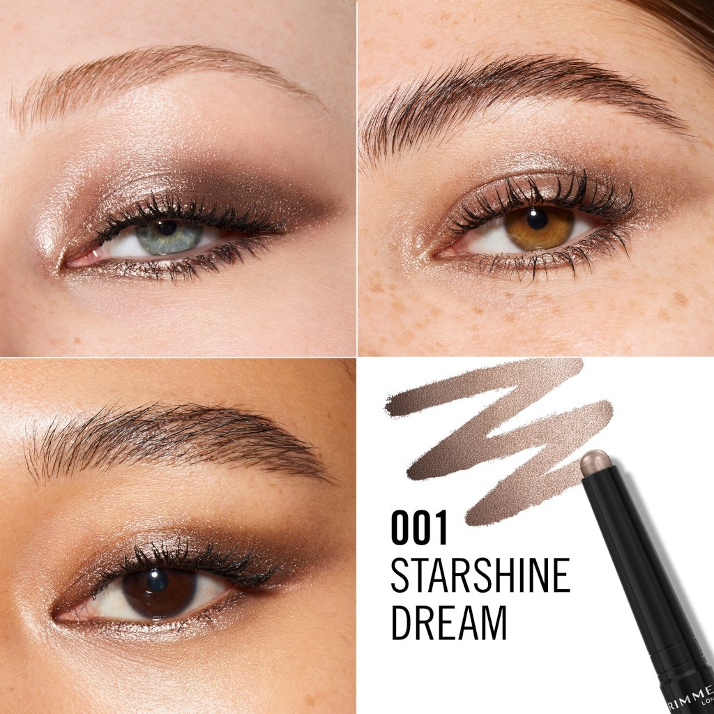 Rimmel London Wonder'Last Shadow Stick 001 Starshine Dream 1,64 g - Ombretto in stick con colore vibrante, facile da applicare e formula vegana