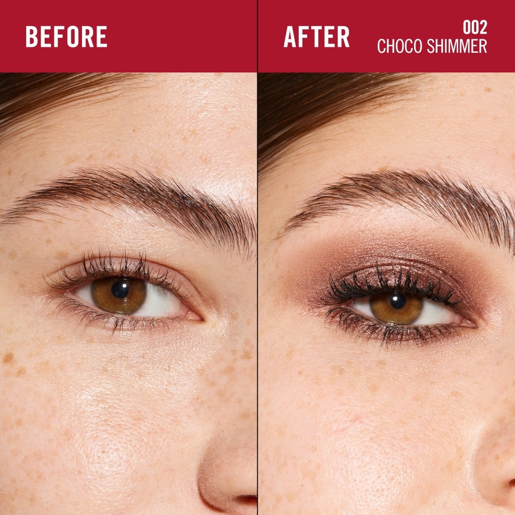 Rimmel London Wonder'Last Shadow Stick 002 Choco Shimmer - Ombretto in stick 1,64 g, Colore vibrante, Facile da applicare, Formula vegana