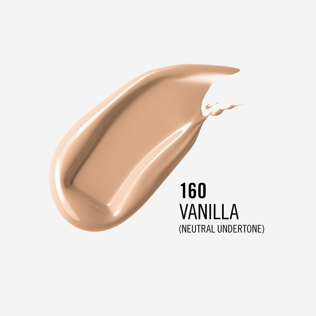 Rimmel London Fondotinta Lasting Finish 35H 160 Vanilla 30 ml - Idratante, Alta Coprenza, SPF20, Formula Vegana