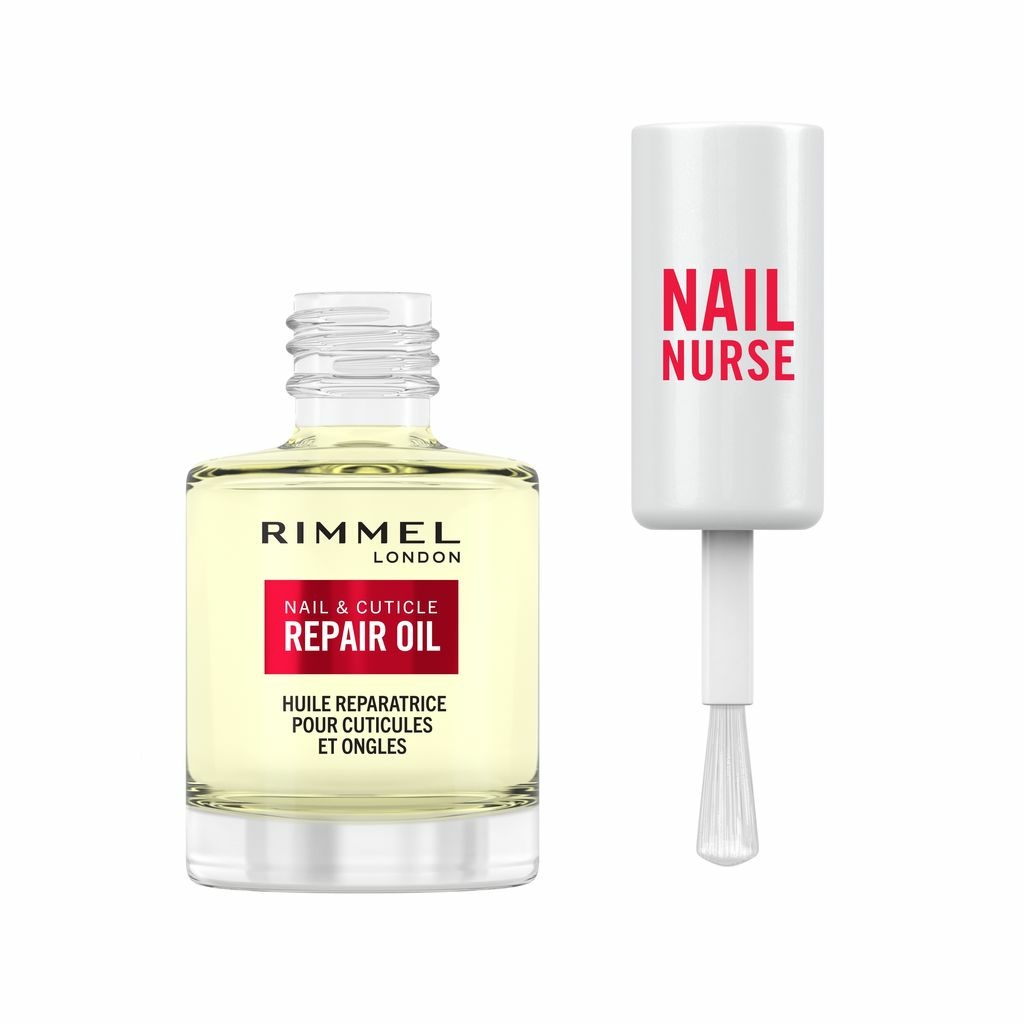 Rimmel London Nail Care Cuticle Repair Oil - Olio Idratante Riparatore per Unghie e Cuticole con Vitamina E, 8 ml