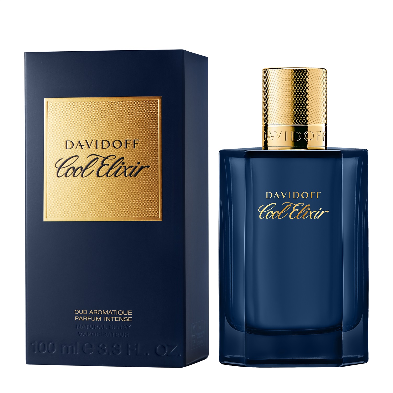 Davidoff Cool Elixir Oud Aromatique Parfum Intense 100ml - Fragranza Maschile Legnosa con Note di Oud, Lavandino e Ossido di Rosa